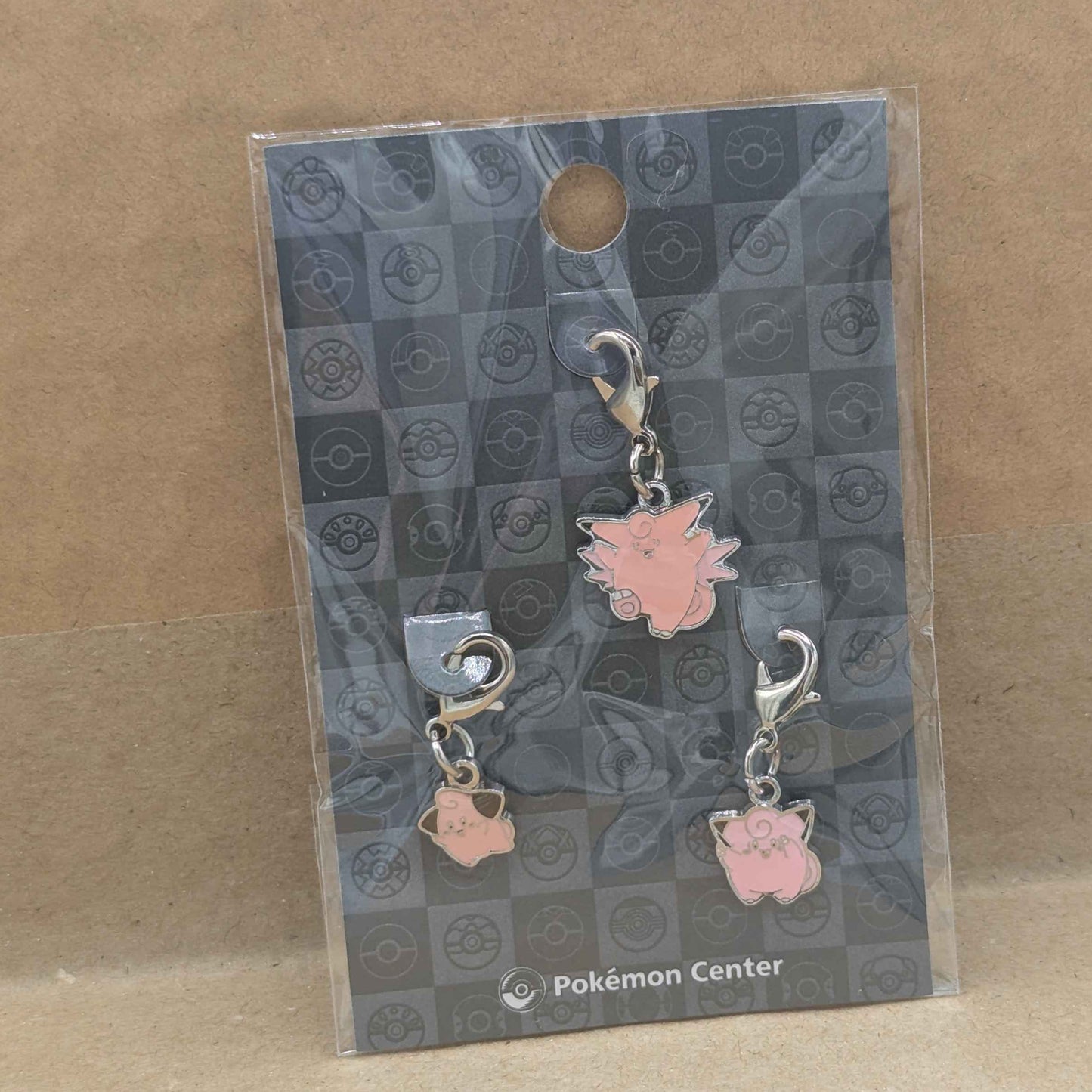 Pokemon Center Japan Cleffa Clefairy Clefable Mini Charm Set