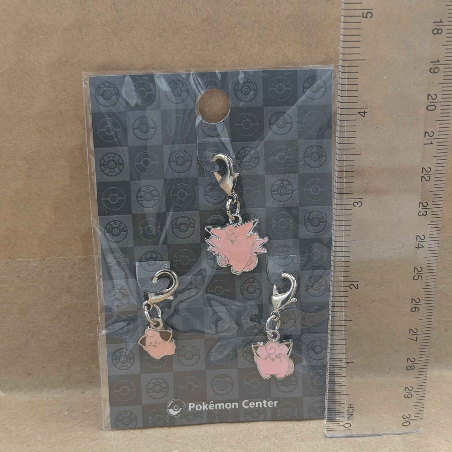 Pokemon Center Japan Cleffa Clefairy Clefable Mini Charm Set