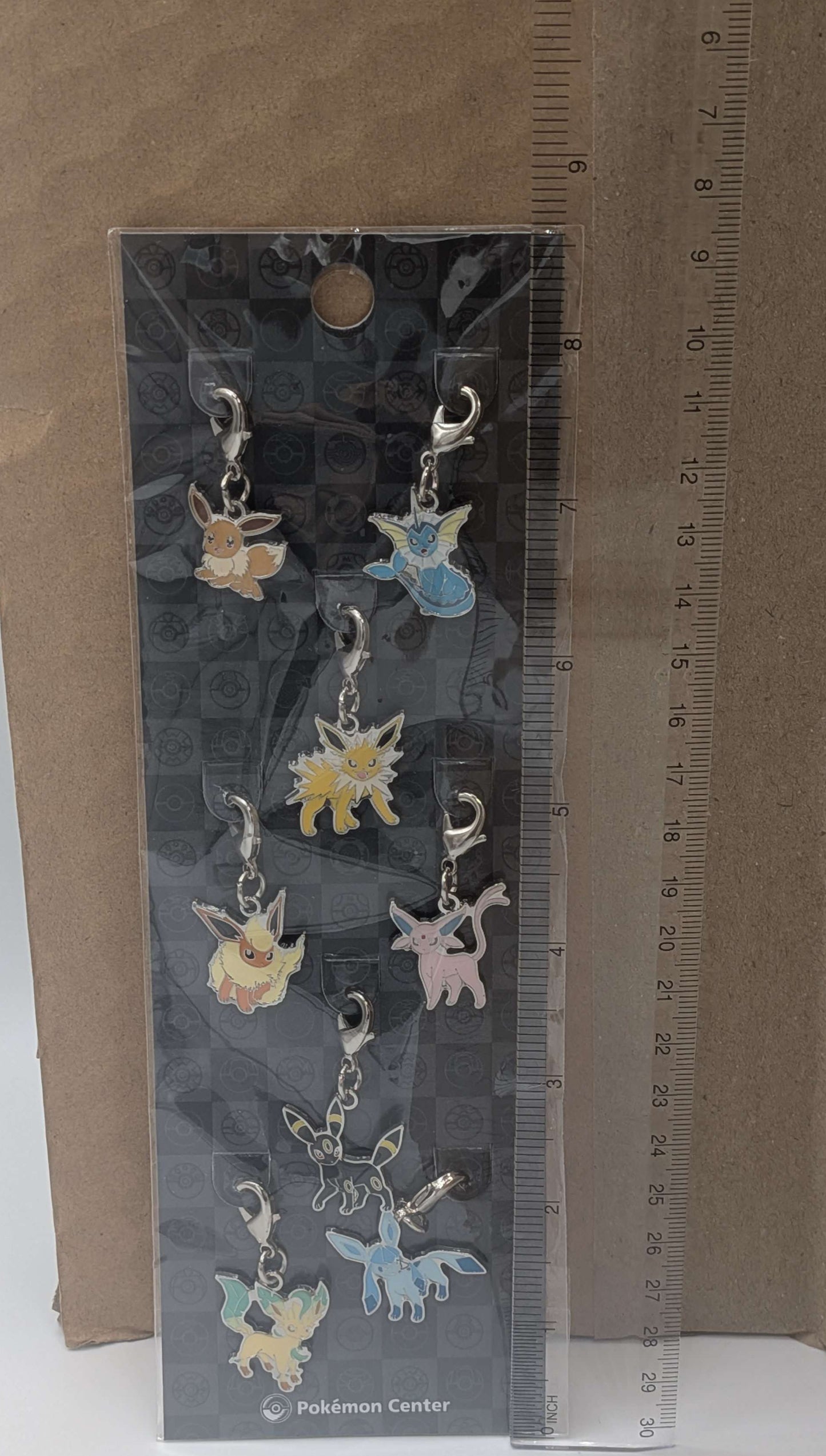 Pokemon Center Japan Eevee Vaporeon Jolteon Flareon Espeon Umbreon Leafeon Glaceon Mini Charm Set
