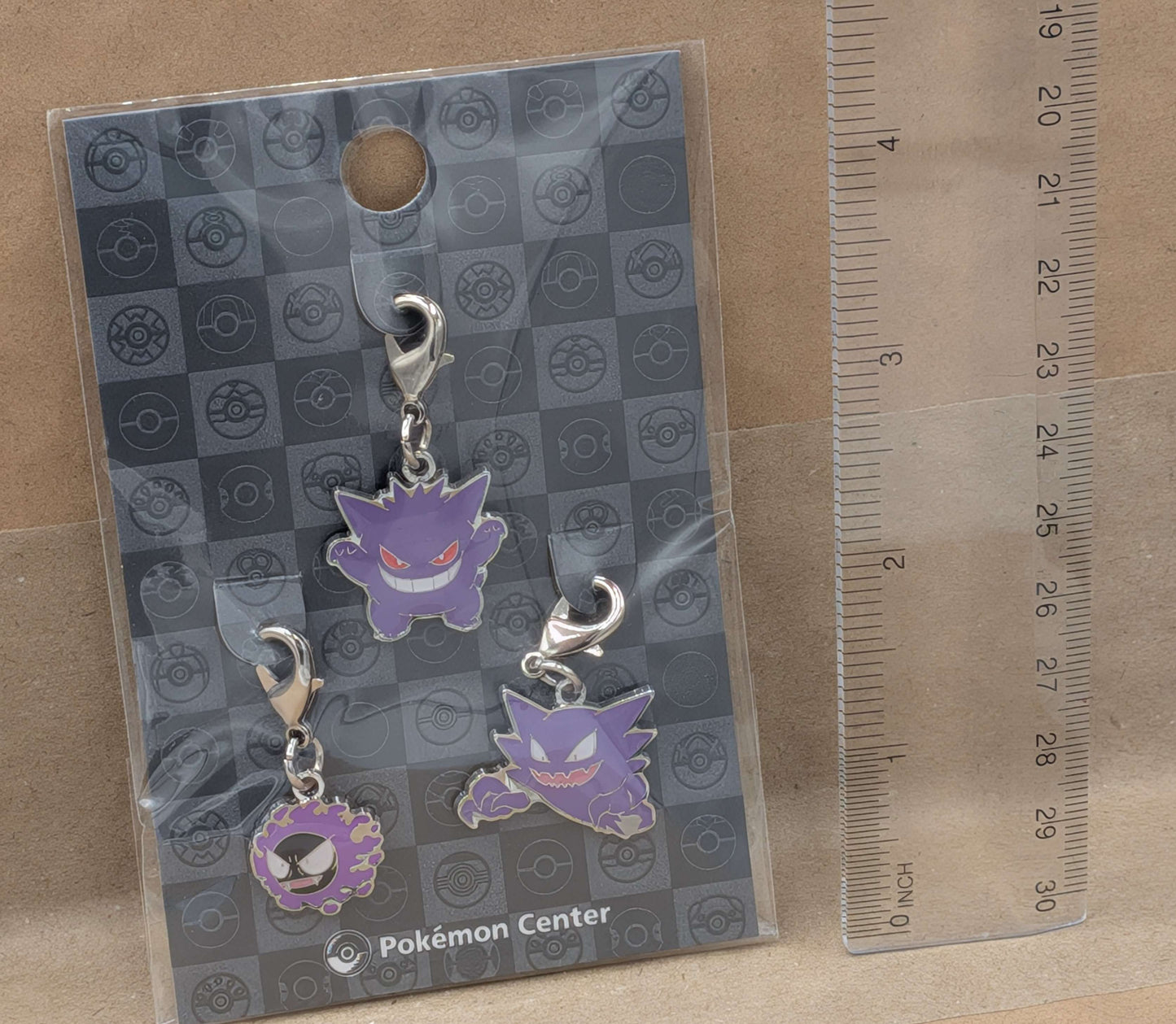 Pokemon Center Japan Gastly Haunter Gengar Mini Charm Set