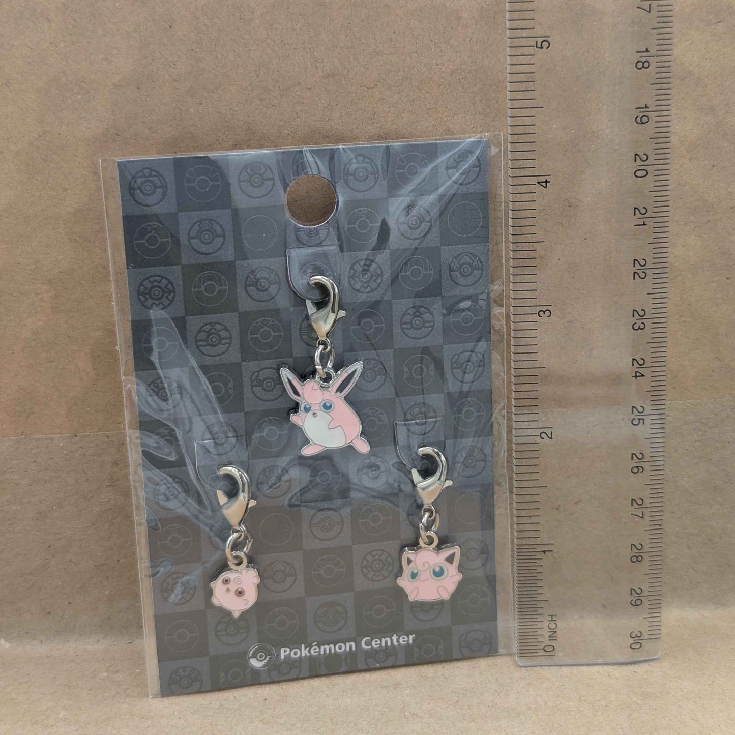 Pokemon Center Japan Igglybuff Jigglypuff Wigglypuff Mini Charm Set