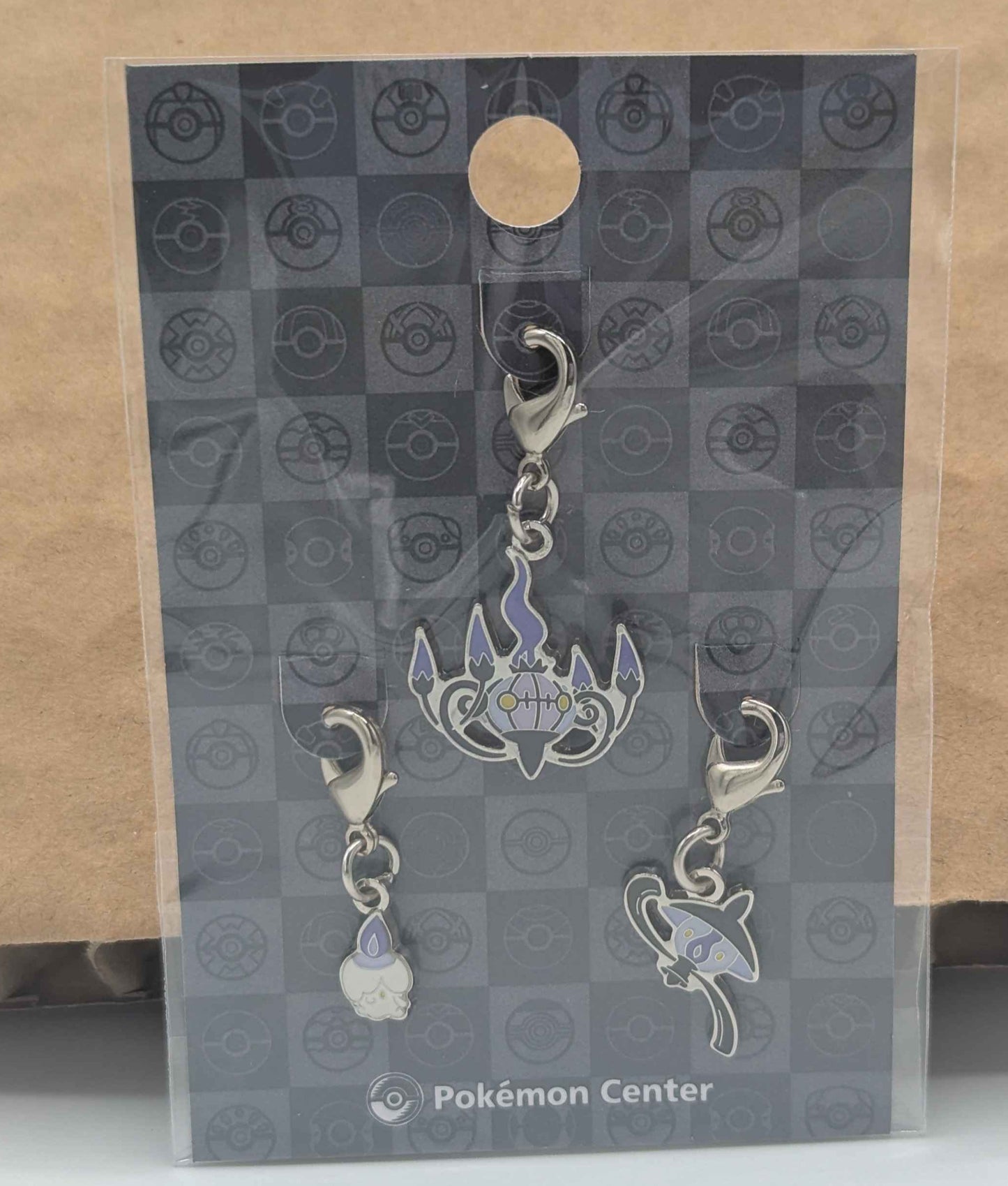 Pokemon Center Japan Litwick Lampent Chandelure Mini Charm Set