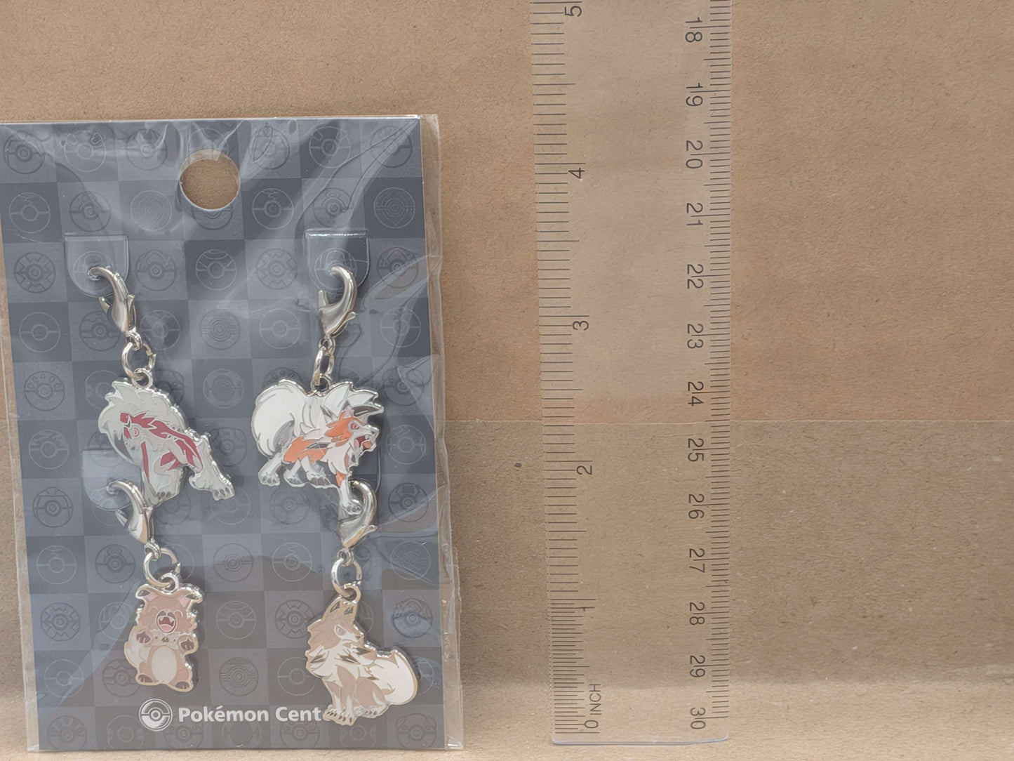 Pokemon Center Japan Rockruff Lycanrock Dusk Dawn Midnight Mini Charm Set