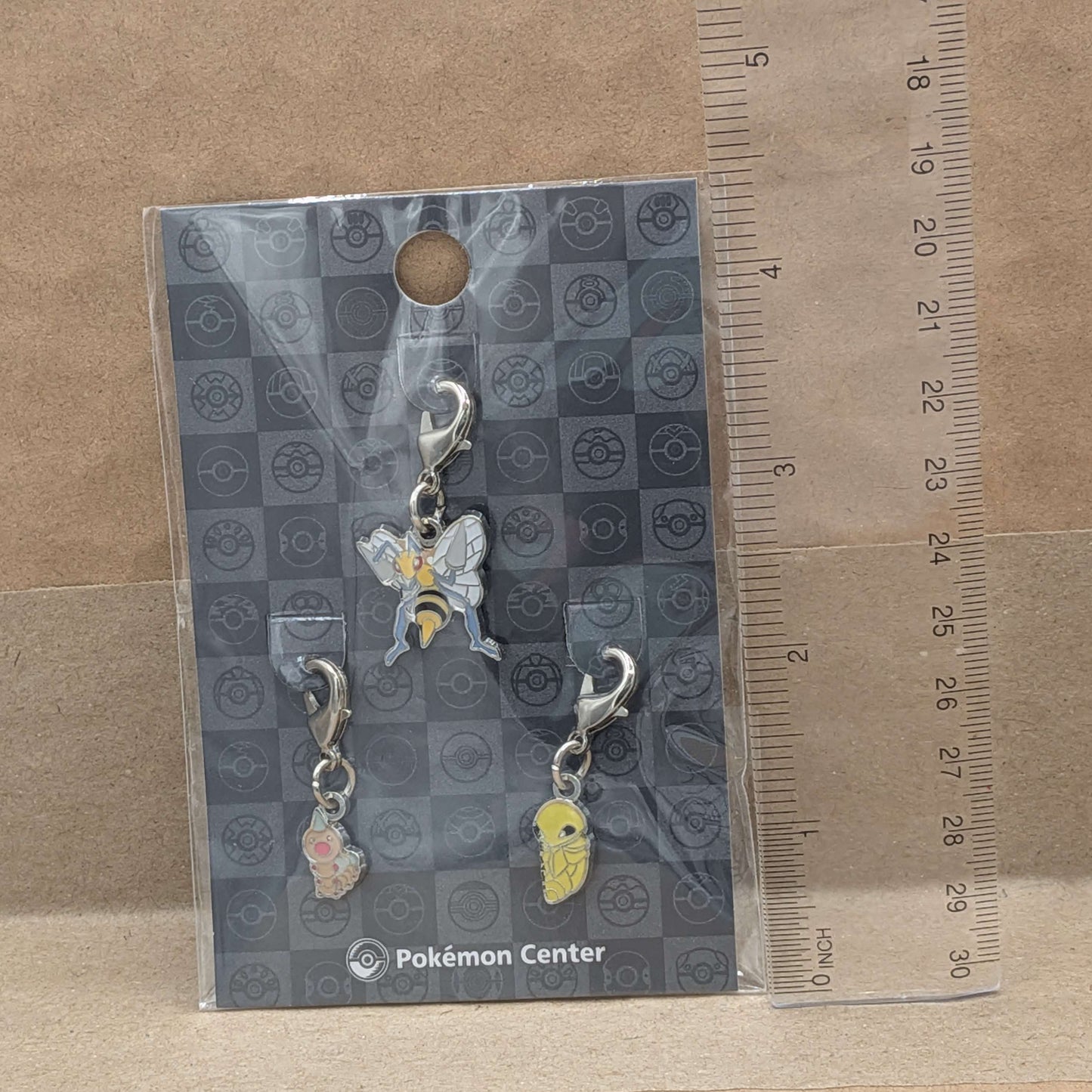 Pokemon Center Japan Weedle Kakuna Beedrill Mini Charm Set