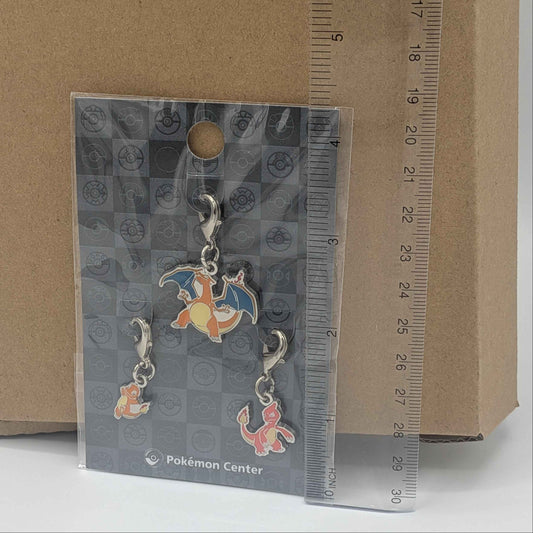 Pokemon Center Japan Charmander Charmeleon Charizard Mini Charm Set