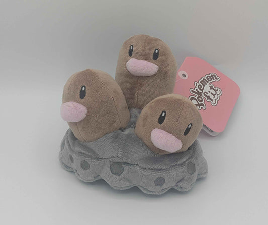 Pokemon Center Japan Pokemon Fit Dugtrio Plush