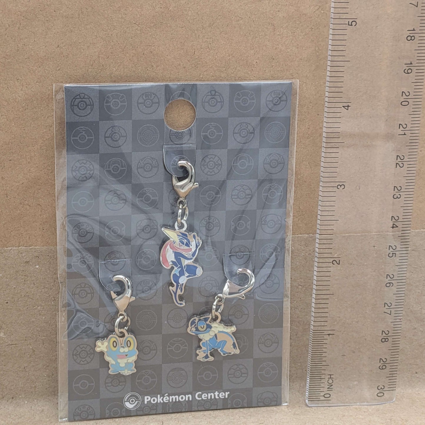 Pokemon Center Japan Froakie Frogadier Greninja Mini Charm Set
