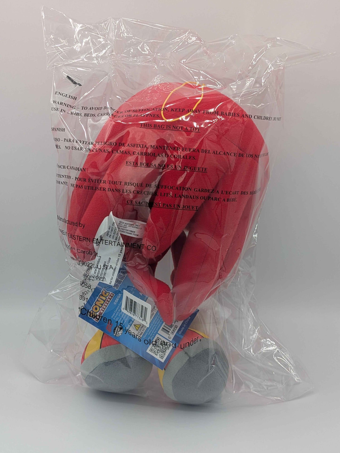 Great Eastern GE Sonic The Hedgehog Knuckles the Echidna 10" Plush