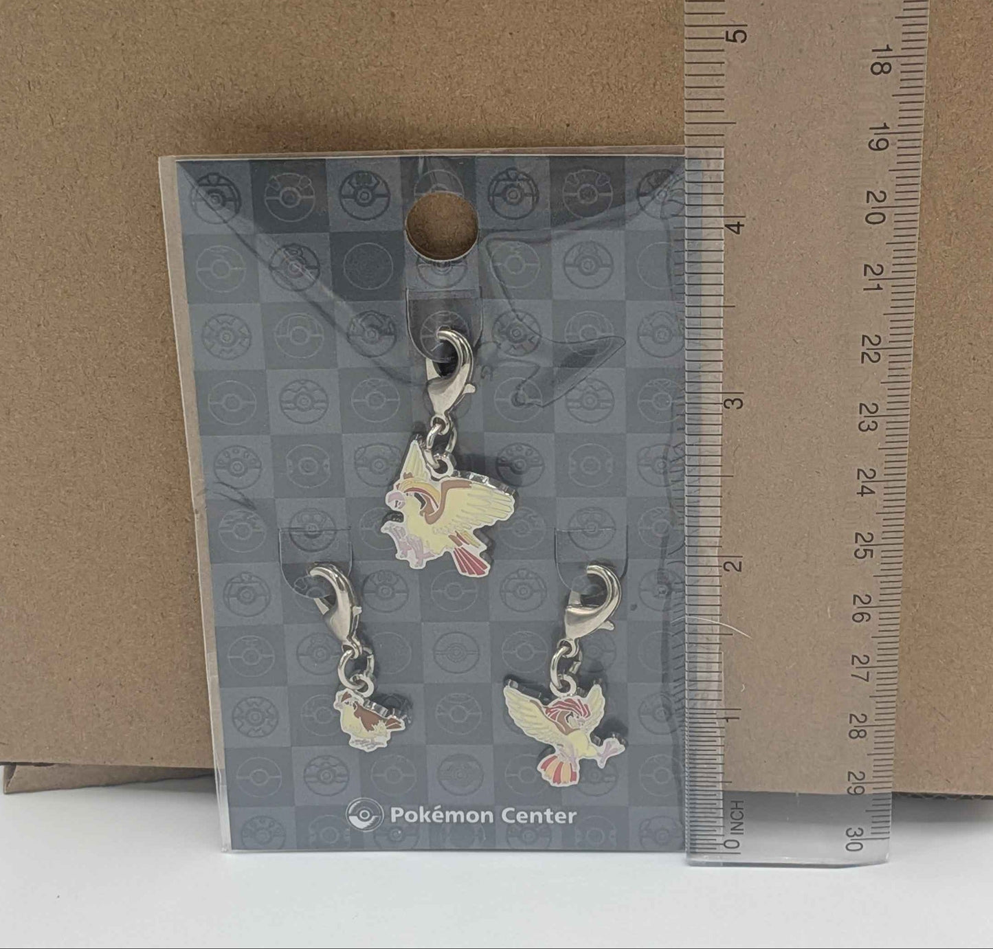 Pokemon Center Japan Pidgey Pidgeotto Pidgeot Mini Charm Set