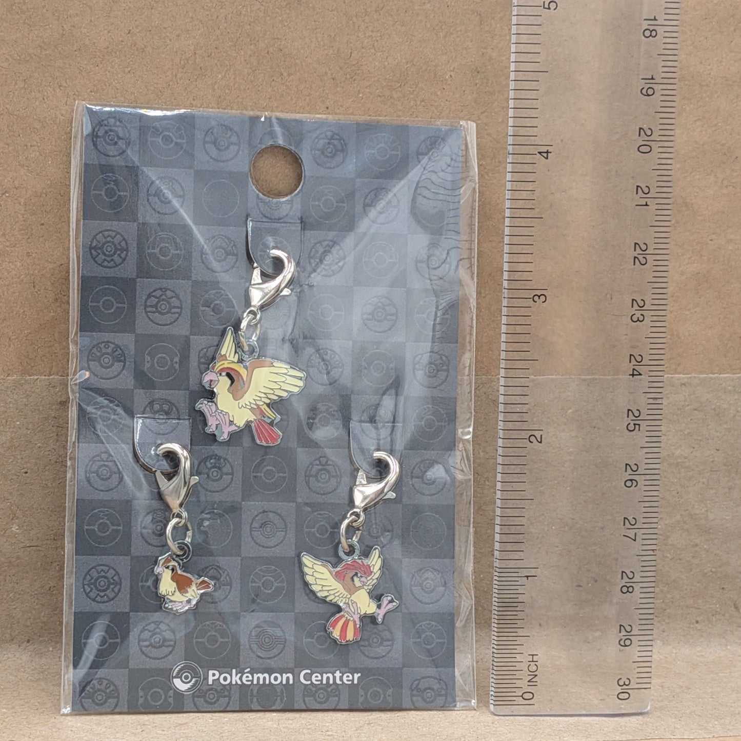 Pokemon Center Japan Pidgey Pidgeotto Pidgeot Mini Charm Set