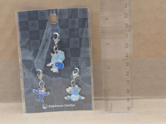 Pokemon Center Japan Popplio Brionne Primarina Mini Charm Set
