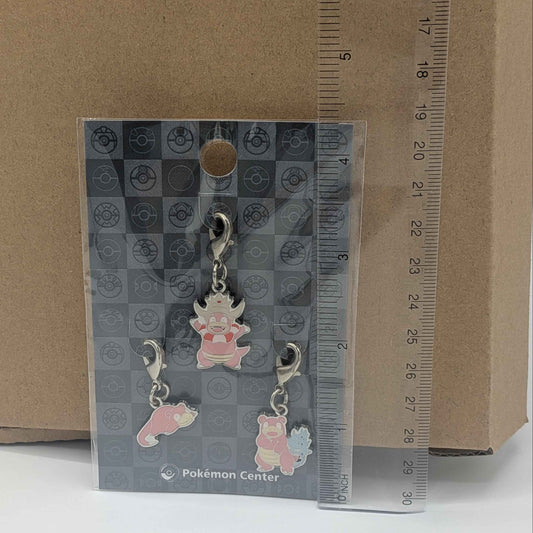 Pokemon Center Japan Slowpoke Slowbro Slowking Mini Charm Set