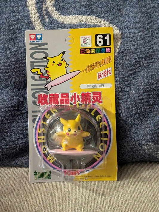 Sealed Vintage Pokémon TOMY Surfing Pikachu Figure